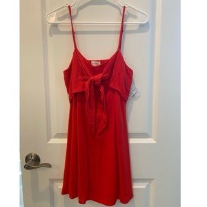 The Impeccable Pig Red Mini Dress w Bow Size S